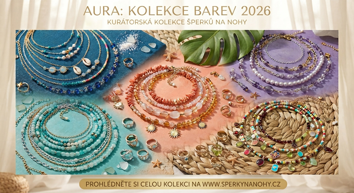Oblíbené barvy šperků na nohy pro rok 2026