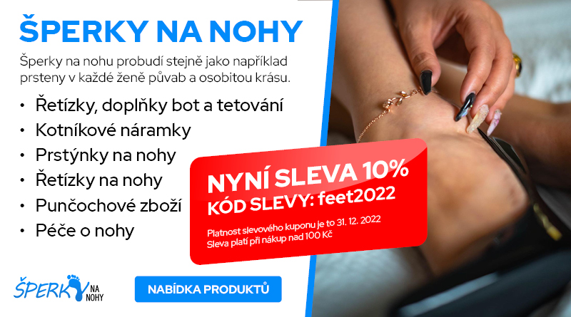 Pořiďte si šperky na nohy nyní do konce září se slevou 10%